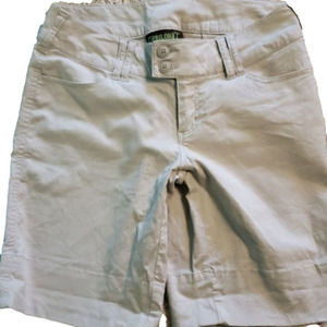 Cariloha beige khaki bamboo shorts 4